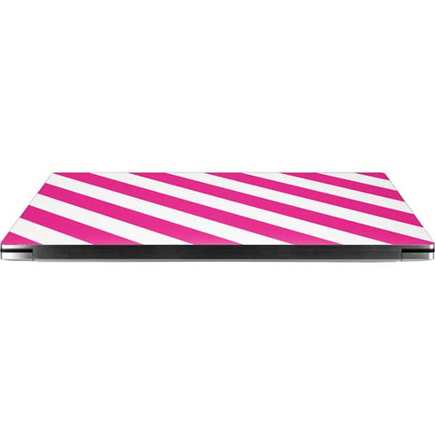 Pink and White Geometric Stripes Dell XPS Skin